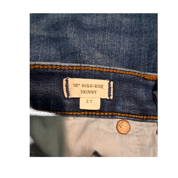 Madewell 10" High Rise Skinny Demin Jeans Women Size 27 - Picture 3 of 6